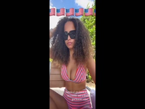Amber Gill bikini cleavage tease