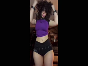 ohthasmat dancing in tight crop top and black shorts