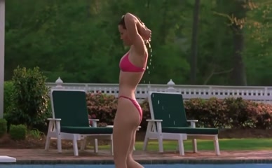 JessicaBiel bikini pool sideboob