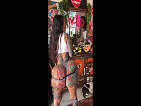Xomarym's Tattooed Ass in Thong
