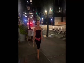 Jaylen Barron walks on a city street.
