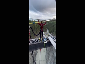 wildernessbabe full coverage athletic wear extreme sport jump