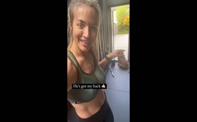 Gemma Atkinson cleavage sports bra