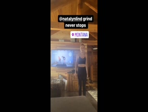 Natalie Alyn Lind Yoga Workout Bra Top Ass View