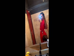 Falkybear Red Tracksuit Mirror Selfie