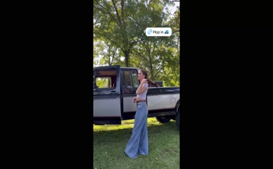 Millie Bobby Brown Crop Top Truck Tease