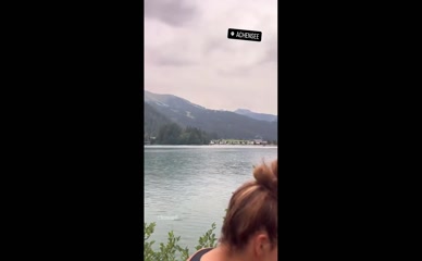 Julia Simic bikini lake reveal