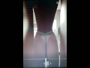 Olivia Ponton sheer thong crotch and bare ass