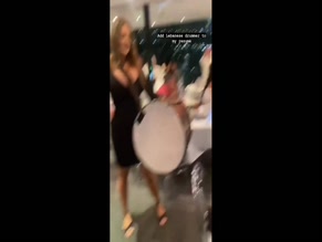Alida Moya Drumming in Dress