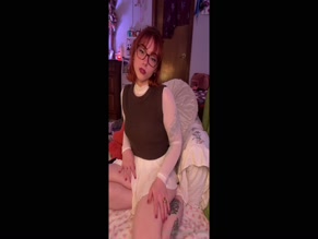 thiccameron lifting skirt showing tight white bodysuit
