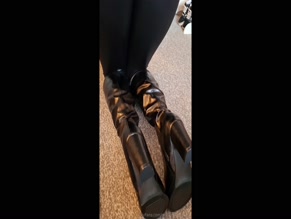 mistressnight998 Black Leggings Crotch Tear Exposing Skin