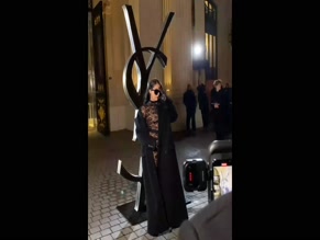 Lourdes Leon Nude Lace Bodysuit YSL Event