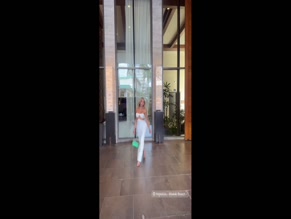 tsperlaa sexy cleavage in a white dress