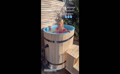 Jenni Falconer Ice Bath Nipple Slip