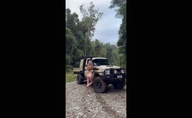 notcam.au Blonde Bikini Ass Car River