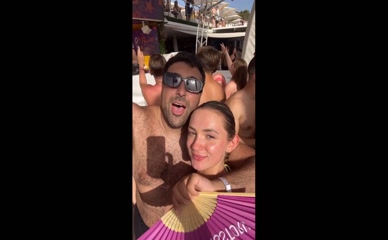 Rosie Bentham Topless Pool Party
