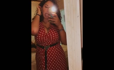FromRomeToNaples mirror selfie dress slit pussy flash