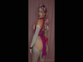 nerdydirtycosplay pierced breast and glute reveal in sheer top