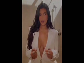 Kylie Jenner cleavage slip.