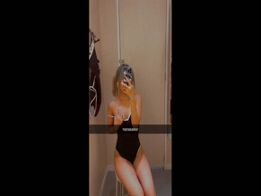 Qishpwishh aka b'' topless fitting room reveal.