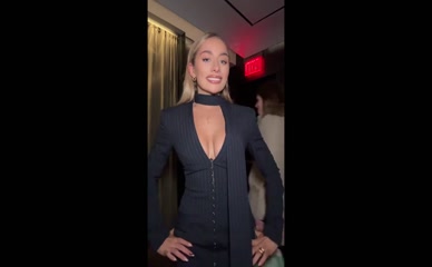 Saffron Barker cleavage dress dance