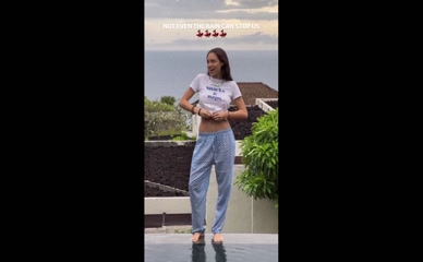 Daniela Melchior nipples visible through wet t-shirt