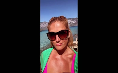 Ivankanottrump bikini cleavage beach selfie