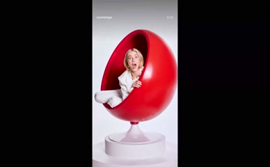 Julianne Hough in Red Egg Chair