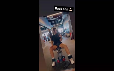 Imogen Thomas Spread Legs Gym Selfie