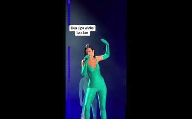 Dua Lipa Green Bodysuit Winks
