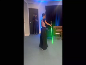 Dafne Keen Lightsaber Backless Top