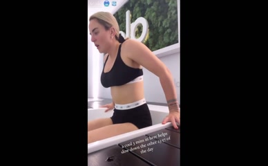 JoJo Levesque Ice Bath Plunge Cleavage View