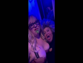 Kirsten Vangsness topless Halloween party
