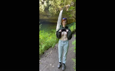 sweet_nymph Waterfall Boob Flash