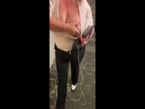 Busty38HH Topless Hotel Walk