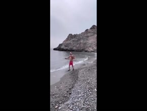 Amanda Holden's Tits and Ass on Beach.