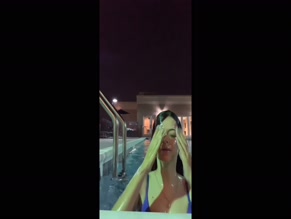 Sally LoMonaco Wet Bikini Topless Poolside