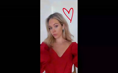 Brec Bassinger cleavage red dress