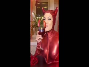JLo Hard Nipple Slip Devil Costume