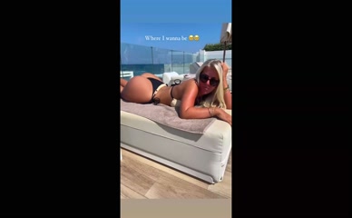Izzy Taffs Ass Bikini Lying Down