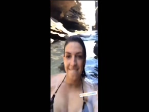 MMA babe in bikini at Praia do Joao Fernandes.