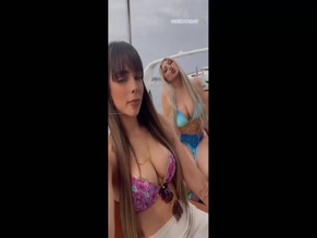 Alana Lliteras Bikini Cleavage Boat Ride