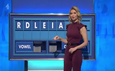 Rachel Riley's Countdown Jumpsuit: Vowel, Consonant, and Curves