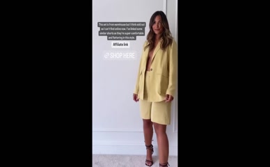 Frankie Bridge cameltoe shorts suit