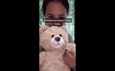 Selena Gomez Crying With Teddy Bear