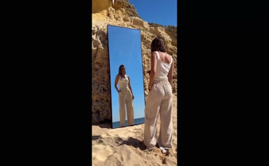 Frankie Bridge Beach Mirror Ass Check