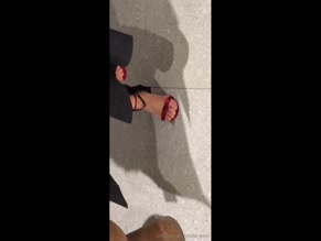 kristinagreen foot fetish red high heels and black panties