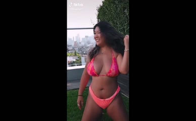 Tiffany Shu Bikini Rooftop Tease