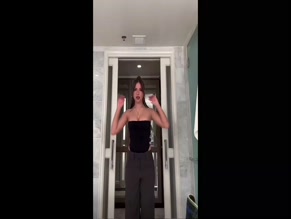 Kenzie's Tits Bounce in Strapless Top