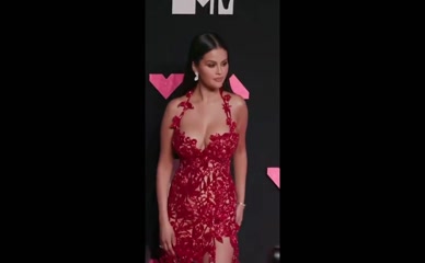 Selena Gomez Red Dress Cleavage